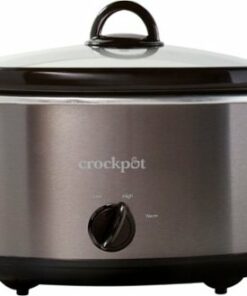 Crock-Pot - 6-Quart Manual Slow Cooker - Black Stainless Steel
