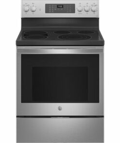 GE Profile - 5.3 Cu. Ft. Freestanding Smart Electric True Convection Range with Hot Air Fry - Stainless Steel Appearance
