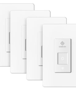 Etekcity - Smart Wi-Fi Light Switch (4-Pack) - White