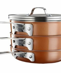Gotham Steel - Stackmaster Stackable Non Stick Cast Textured 10pc Cookware Set - Copper