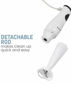 Elite Gourmet - 150W Hand Blender with detachable wand - white