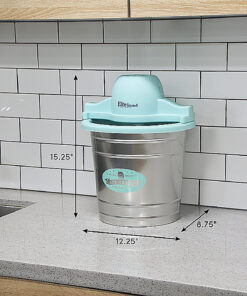 Elite Gourmet - 4qt Old Fashioned Electric Ice Cream Maker - Light Blue