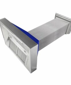 ZLINE - 48" DuraSnow® Stainless Steel Range Hood with Blue Matte Shell (8654BM-48) - Silver