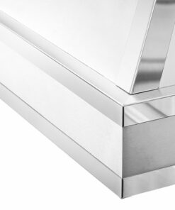 ZLINE - 30" Designer Series Wall Mount Range Hood in Fingerprint Resistant Stainless Steel with Mirror Accents (655MR-30) - Silver