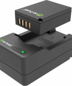 Digipower - NPW126 digital camera battery & charger kit, replacement for Fujifilm NP-W126 battery pack - Black