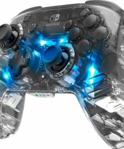 PDP Afterglow LED Wireless Deluxe Gaming Controller: Multicolor - Nintendo Switch - Transparent