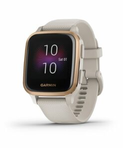 Garmin - Venu Sq Music Edition GPS Smartwatch 33mm Fiber-Reinforced Polymer - Light Sand