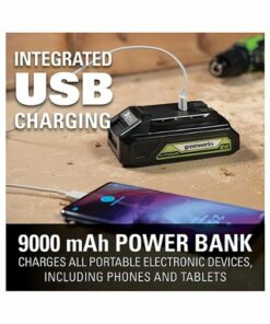 Greenworks - 24-Volt Cordless Brushless 1/2 in. Drill/Driver & Impact Driver Combo (2 x 2.0Ah USB Batteries and Dual Port Charger)