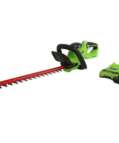 Greenworks - 22 in. 24-Volt Cordless Hedge Trimmer (4.0Ah Battery and Charger Included) - Black/Green