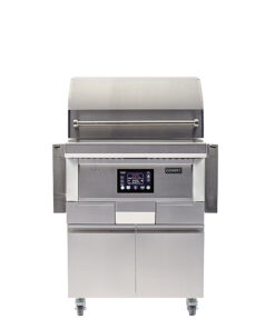 Coyote Outdoor Living - 28-Inch Outdoor Pellet Freestanding Grill with Smart Drop™ Pellet feed and Versa-Rack™ for multiple cooking surfaces. - Stainless Steel