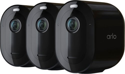 Arlo - Pro 4 Spotlight  Camera, 3 Pack - VMC4350B - Black