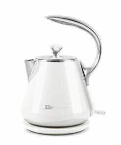 Elite Gourmet - 1.2L Cool-Touch Stainless Steel Electric Kettle - White