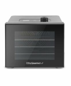 Elite Gourmet - Digital Food Dehydrator with 4 Stainless Steel Trays - Black