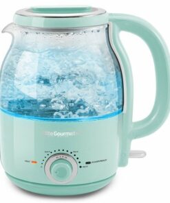 Elite Gourmet - 1.2L Adjustable Temperature Electric Glass Kettle - Mint