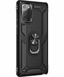 SaharaCase - Military Kickstand Series Carrying Case for Samsung Galaxy Note20 - Black