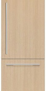 Fisher & Paykel - 24in. 12.1 cu.ft. Bottom-Freezer Built-In Column Refrigerator with White Interior and Internal Water Dispenser - Custom Panel Ready