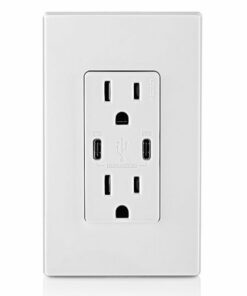 Leviton - 6A/30WT USB DUAL WALL CHARGER - White
