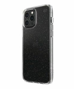 Speck - Presidio Perfect Clear Hard Shell Case for Apple iPhone 12 Pro Max - Clear/gold Glitter