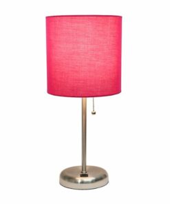 Limelights - Stick Lamp with USB charging port and Fabric Shade 0