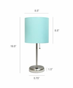 Limelights - Stick Lamp with USB charging port and Fabric Shade 1
