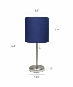 Limelights - Stick Lamp with USB charging port and Fabric Shade 2