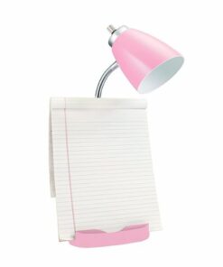 Limelights - Gooseneck Organizer Desk Lamp with iPad Tablet Stand Book Holder and USB port - Pink