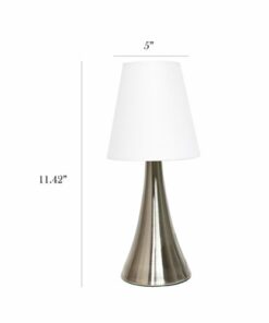Simple Designs - Valencia 2 Pack Mini Touch Table Lamp Set with Fabric Shades 0