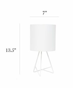 Simple Designs - Down to the Wire Table Lamp with Fabric Shade - White
