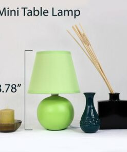 Simple Designs - Mini Ceramic Globe Table Lamp 2 Pack Set 3