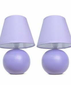 Simple Designs - Mini Ceramic Globe Table Lamp 2 Pack Set 4