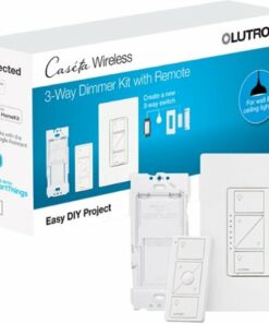 Lutron - Caseta Smart Dimmer Switch 3-Way Kit with Remote (2 Points of Control) - White