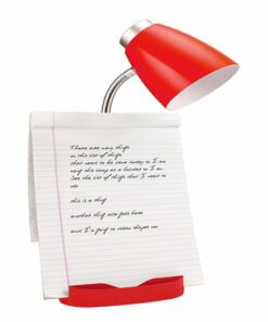 Limelights - Gooseneck Organizer Desk Lamp with iPad Tablet Stand Book Holder - Red