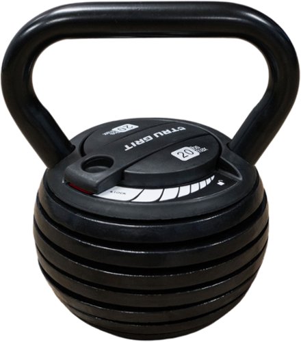 Tru Grit - 20-lb Adjustable Kettlebell - Black