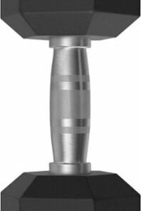 Tru Grit - 40-lb Hex Elite Dumbbell Single - Black/Silver