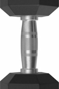 Tru Grit - 60-lb Hex Elite Dumbbell Single - Black/Silver