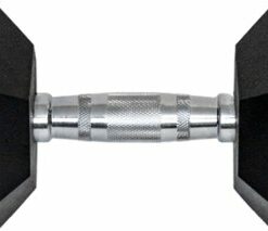 Tru Grit - 35-lb Hex Elite Dumbbell Single - Black/Silver