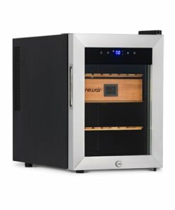 NewAir - 250 Count Cigar Humidor Wineador with Precision Digital Temperature Controls - Stainless steel