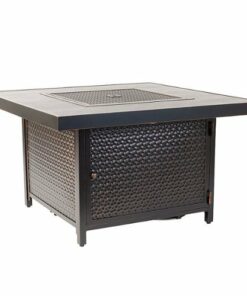 Fire Sense - Weyland Square LPG Fire Pit - Antique Bronze