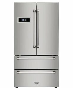 Thor Kitchen - 20.7-cu ft 4-Door Counter-Depth French Door Refrigerator with Ice Maker - Stainless steel