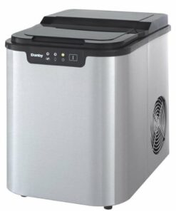 Danby - 2 lb Countertop Ice Maker - Stainless steel