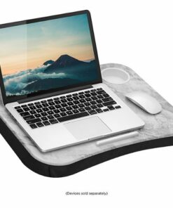 LapGear - Cup Holder Lap Desk for 15.6" Laptop - White Marble