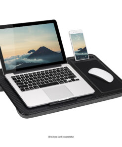 LapGear - Home Office Lap Desk for 15.6" Laptop - Black Carbon