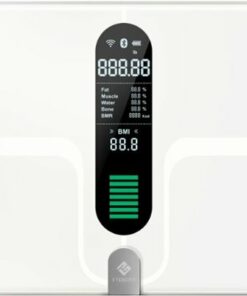Etekcity - Smart Body Composition Fitness Scale with Resistance Bands - White