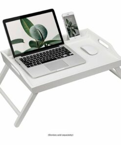 Rossie Home - Media Bed Tray for 17.3" Laptop or Tablet - Soft White