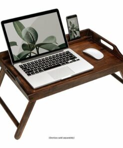 Rossie Home - Media Bed Tray for 17.3" Laptop or Tablet - Bamboo Espresso