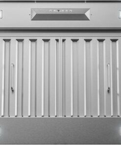 Zephyr - Monsoon II 36 in. 1200 CFM Insert Mount Range Hood with LED Light - Stainless steel