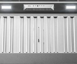 Zephyr - Monsoon I 48 in. 1200 CFM Insert Mount Range Hood with LED Light - Stainless steel