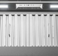 Zephyr - Monsoon I 42 in. 1200 CFM Insert Mount Range Hood with LED Light - Stainless steel