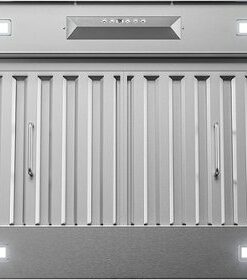Zephyr - Monsoon II 42 in. 1200 CFM Insert Mount Range Hood with LED Light - Stainless steel