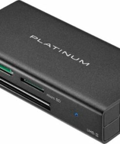 Platinum™ - USB 3.2 Gen 1 SD, microSD, CF 3 Slot Memory Card Reader - Black